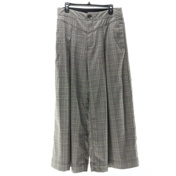 Free People Plaid Wide Leg Pants - Picture 2 of 8